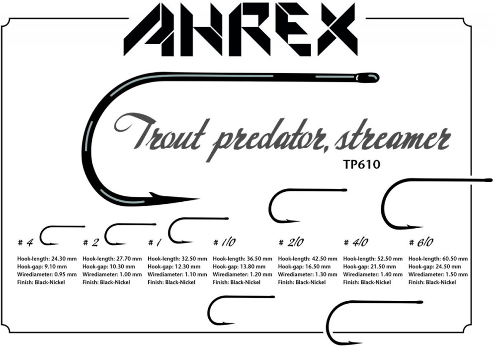 Haki muchowe Ahrex TP610  Trout Predator Streamer 